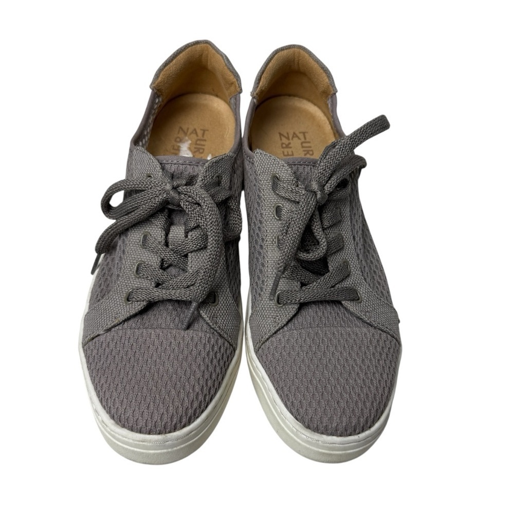 Naturalizer Tanner Mesh Inset Sneaker Womens 7.5 Icy Gray Shoes Comfort Beach